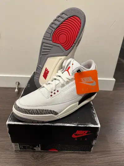 DS Brand New Air Jordan 3 White Cement Sz 11, View more