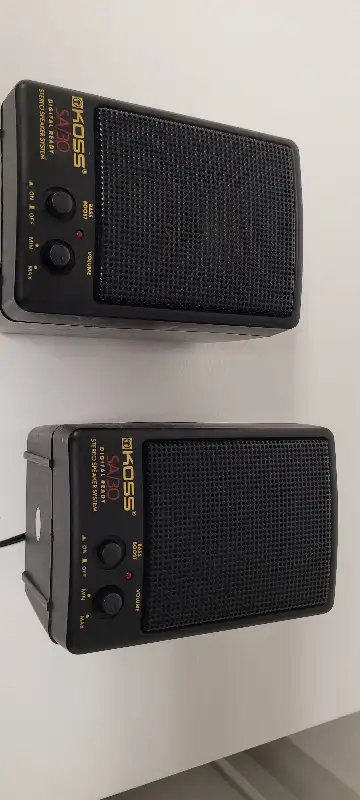 KOSS SA 30M PORTABLE ACTIVE AMPLIFIED SPEAKERS W/ BASS + TREBLE, View more