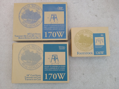 Whittier Wood - Stool 170W kits & Footstool 126W kit, View more