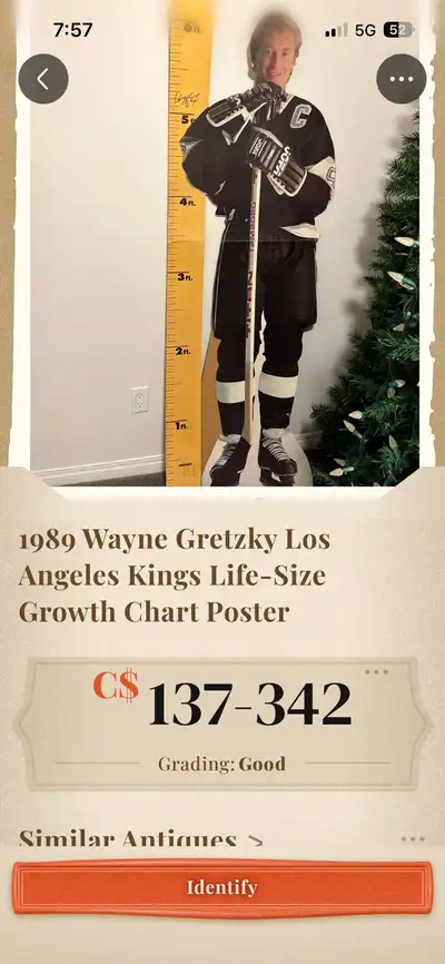 Wayne Gretzky Los Angeles Kings Life-Size Growth Chart Poster, View more