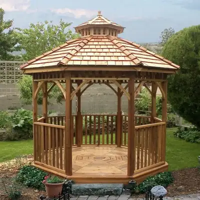BRAND NEW IN BOX BEAUTIFUL BAYSIDE 10 FT OCTAGON CEDAR GAZEBO, View more