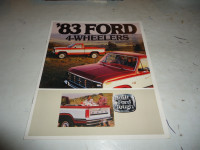 1983 Ford 4 Wheelers Sales Brochure. F-Series & Ranger. Can mail