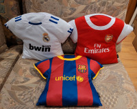 Arsenal Barcelona Soccer Jersey Cushion Pillow