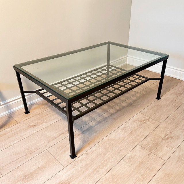 Coffee Table - Glass and Metal in Coffee Tables in Markham / York Region