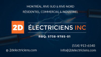 2D Électriciens Inc -  Maître Électricien