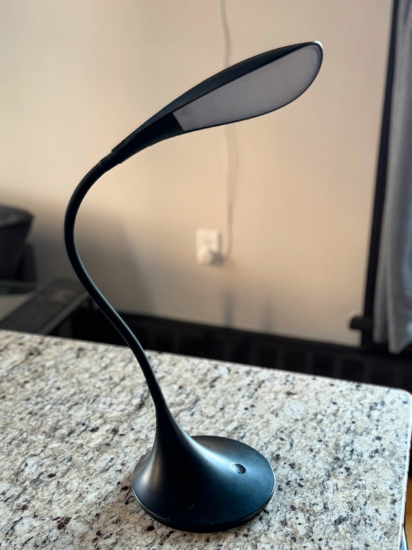 Flexible Black LED Desk Lamp with Touch-Control Base in Indoor Lighting & Fans in Kingston