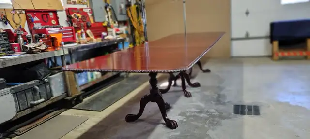 STUNNING&RARE12FTX46"3PEDESTAL DINING TABLE SOLID MAHOG+12CHAIRS in Dining Tables & Sets in Kingston - Image 3