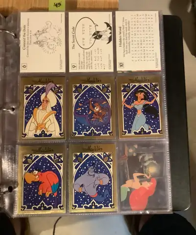Aladdin Disney Movie Base Trading Cards 1993 Panini 71 cards, View more
