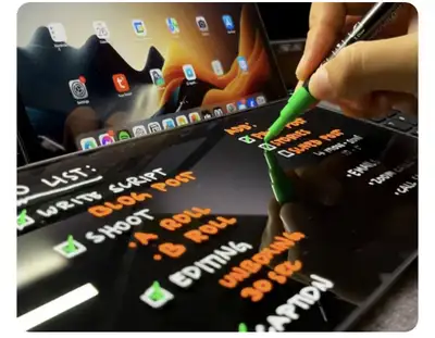 Excellent condition, includes spray cleaner, cleaning cloths, and about a dozen markers in different...