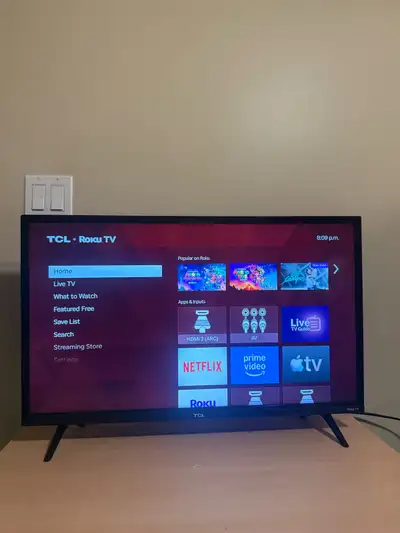 TLC roku 29 inch smart tv, selling because I have no space for it. Works fine and good to find a new...