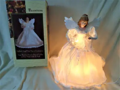 Traditions Light Up Angel Tree Topper or Centerpiece Great Cond., View more