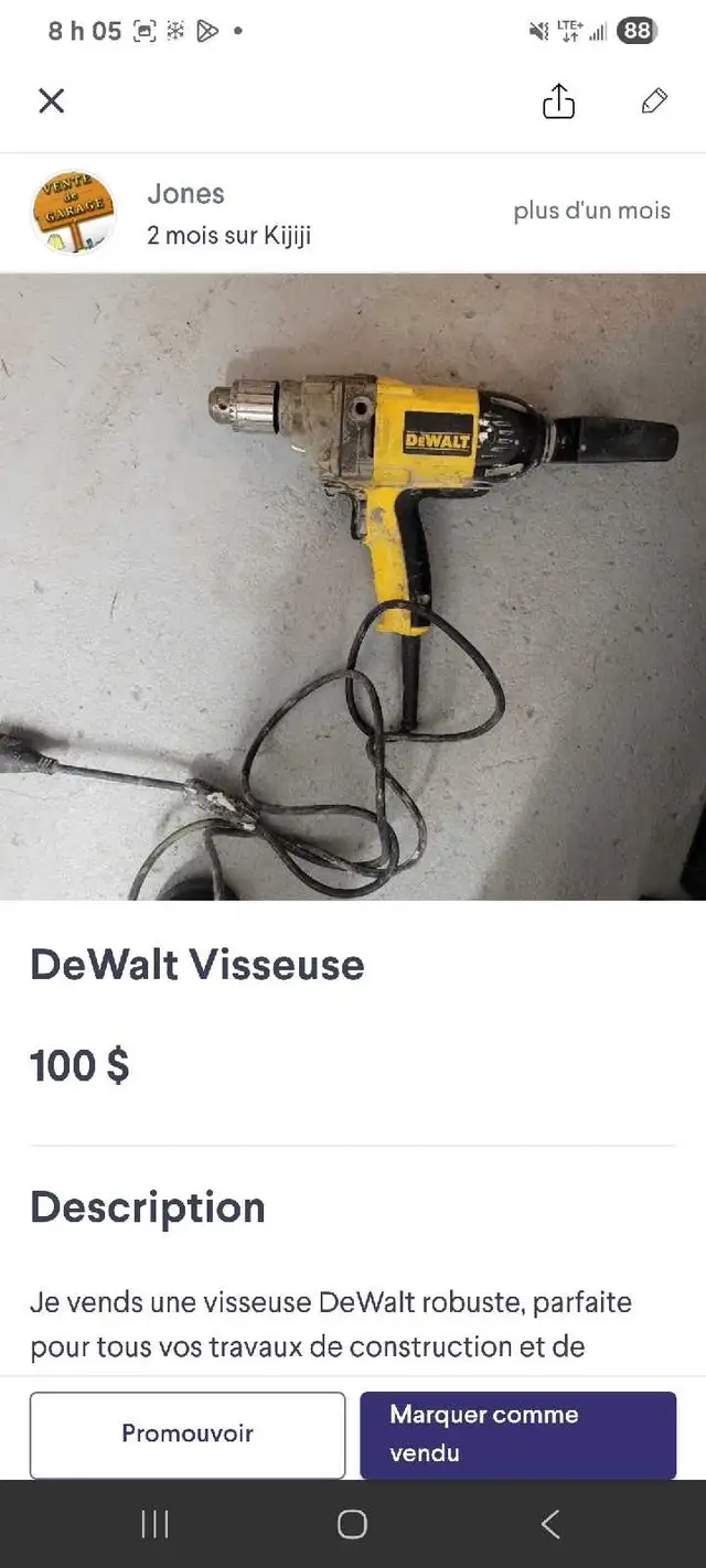 Visseuse DeWalt in Power Tools in City of Montréal - Image 2