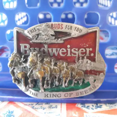 BUDWEISER ITEM BB17 CLYDESDALES BELT BUCKLE, View more