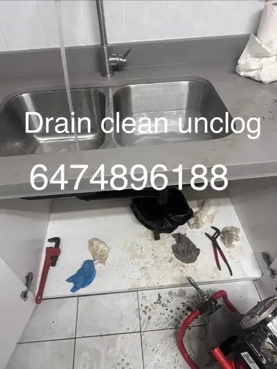 Drain  cleaning unclogging sink toilet sewer No Fix No Pay, View more