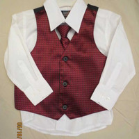 NEW Size 3X Boy's Shirt, Vest & Tie Formal Wear & FREE PANTS