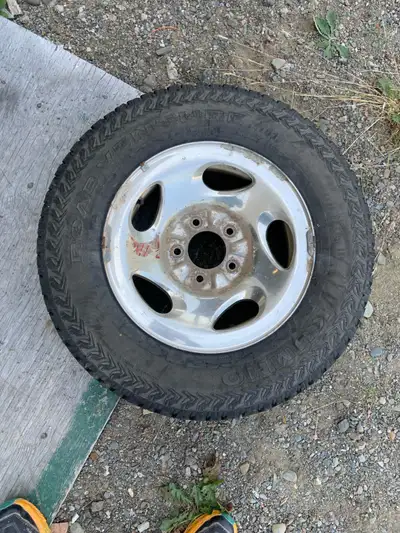 4 tires with aluminum rims off of my 2003 F150. No patches or plugs, and threads have approximately...