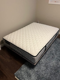 Motorized bed frame with bed