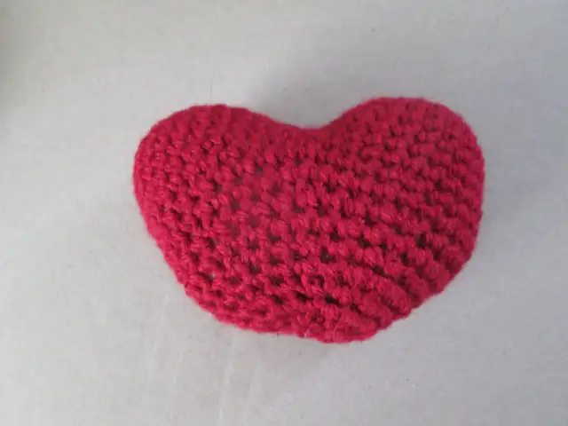 crocheted heart ornament