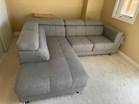 Sectional - L Shape Couch with adjustable head support