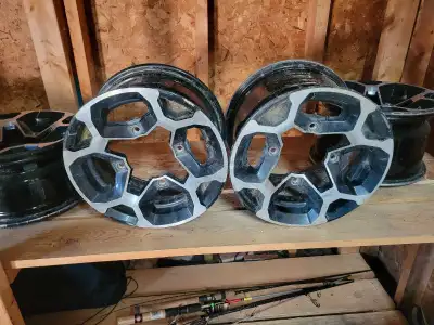 Stock can am rims from a maverick trail.