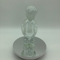 Vintage Viking Handmade Glass Boy Figurine