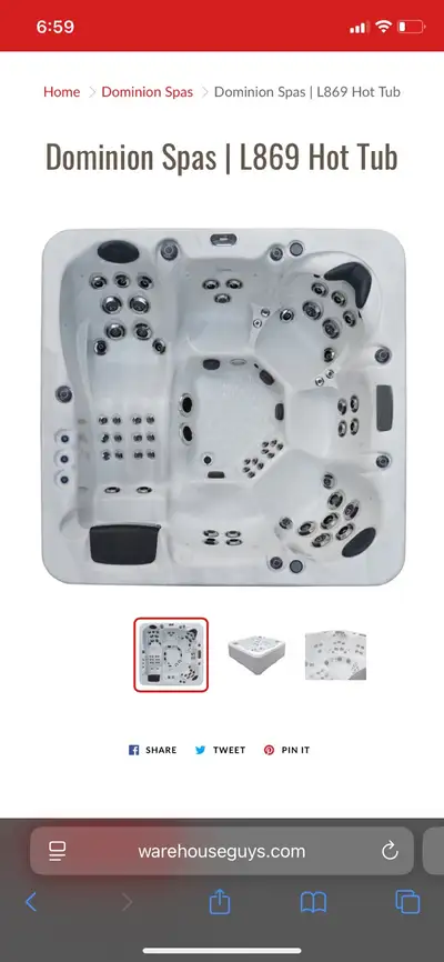 Moving, need gone but no low ballers .Dominion Spas L869 Hot Tub, View more