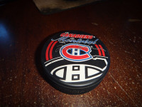 Tom Johnson Montreal Canadiens Signed Hockey Puck hof # 10