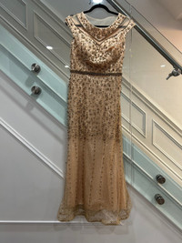Beige and gold dress for sale