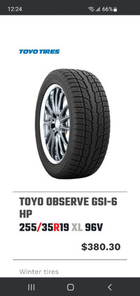 4 - Toyo Observe Winter Tires 255/55R20