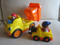 Fisher Price Little People Large Dump Truck & FP Small Tow Truck