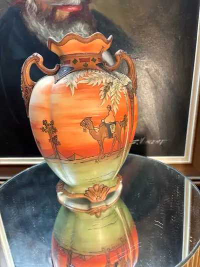  Nippon Hand-Painted Vase – Camel Desert Scene , View more