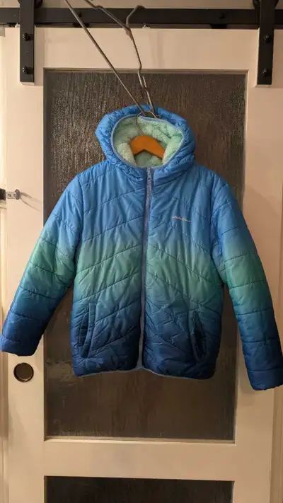 15$ Manteau doudoune doublé et reversible fille 14/16 ans , View more