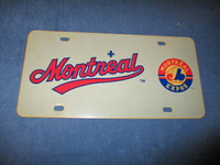 VINTAGE MONTREAL EXPOS BASEBALL TEAM LICENSE PLATE-COLLECTIBLE!