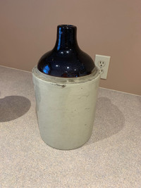 Vintage stonewear crock jug