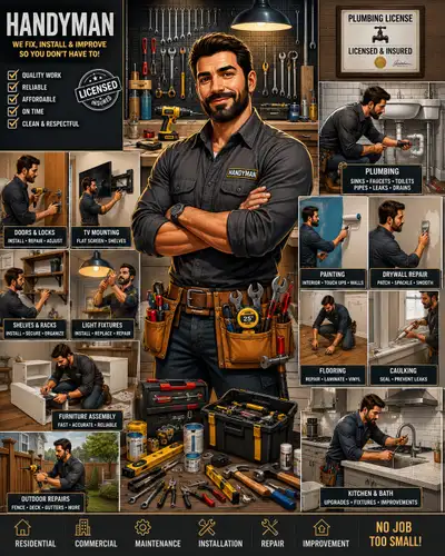 Professional Handyman & Licensed Plumbing Services, View more