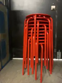 Lot de chaise rouge ikea usager 