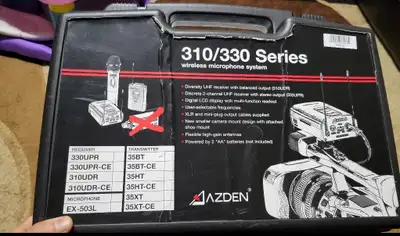 Wireless Camera Mic, bodypack and dual receiver $250 firm, View more