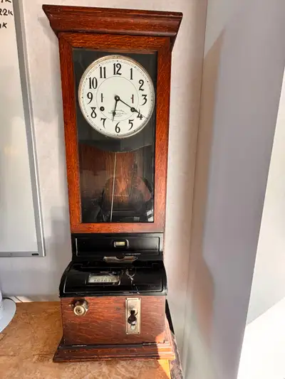 Vintage Antique Time Clock, View more