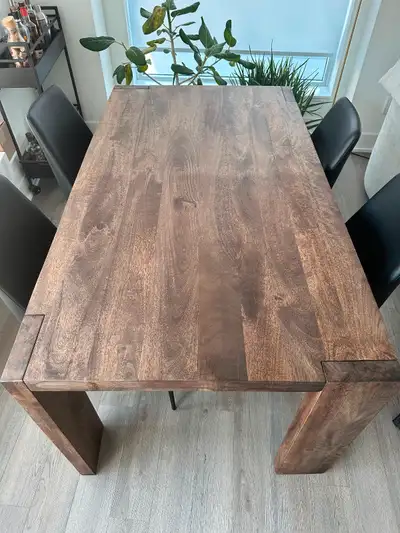 CB2 dining table and Elte Mkt chairs, View more