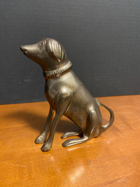 Vintage Brass Dog Figurine Collectibles Decor Knick Knacks