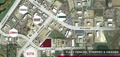 Prime Land for Lease – 11108 83rd Street, Fort Saskatchewan Up to 2.5 Acres of Fully Fenced, Strippe...