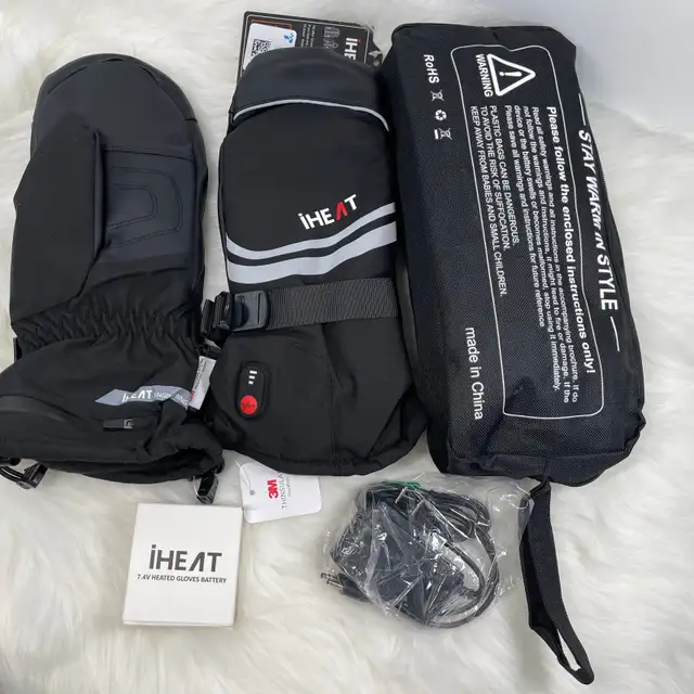 New Unisex Heated Gloves 7.4V Rechargeable Battery Mittens