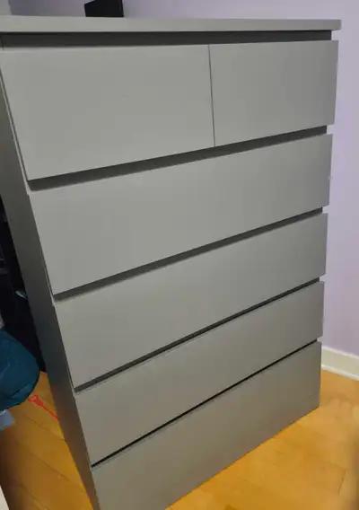 6-drawer chest, gray, View more
