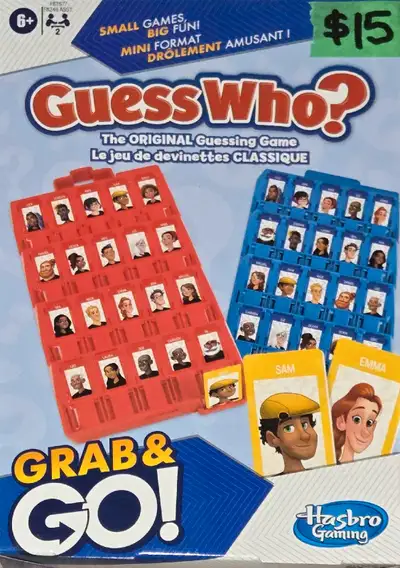 Brand New Guess Who Grab & Go Board Game $15 Firm... Age: 8+ In Great Condition... Cash Only... No e...