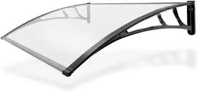 Item number: 190022 - High quality door awning is made with clear hollow polycarbonate sheet with UV...