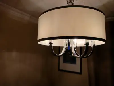 White and Chrome Chandelier, View more