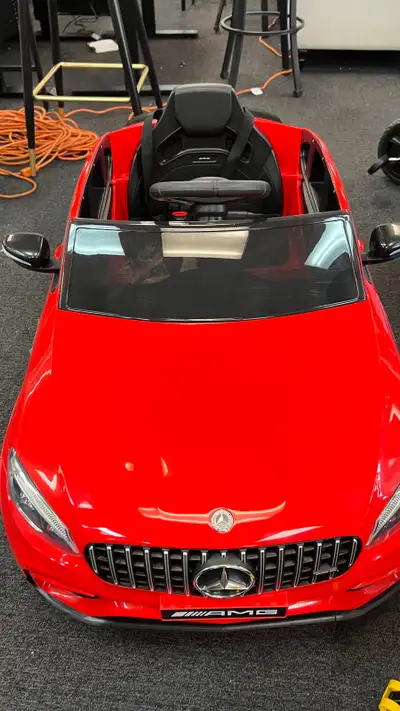 Deeper and bigger seat More safe 12V Ride On Toy Car for Kids with Remote Control, Mercedes Benz AMG...