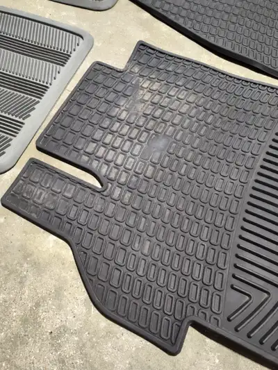 2 WeatherTech All-Weather Rubber Floor Mats for Driver and Passenger side of vehicle, used but in go...