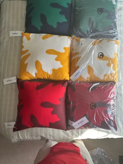 All six brand new, 5 have tags, and in pristine condition — two complete sets. These HBC Stripes Can...