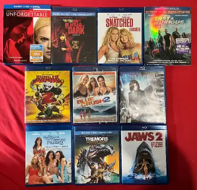 Blurays $5 each -unforgettable bluray dvd combo -don’t be afraid of the dark bluray dvd combo brand...